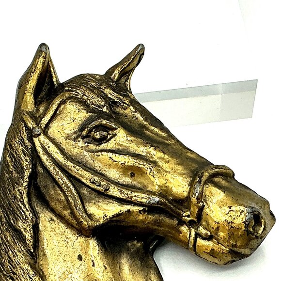 Solid Brass Horse Head Belt Buckle Western Style Vintage Accessory - Picture 6 of 6